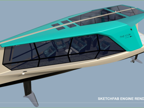 TYDE ICON Electric Yacht 3Dモデル