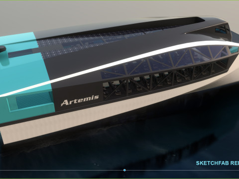 Artemis hydrofoil electric ferry EF 24 3Dモデル