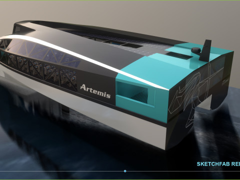 Artemis hydrofoil electric ferry EF 24 3Dモデル