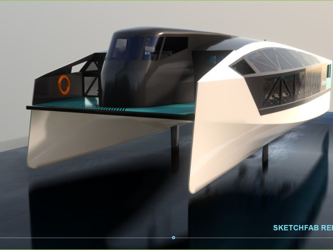 Artemis hydrofoil electric ferry EF 24 3Dモデル
