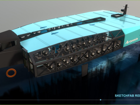 Artemis hydrofoil electric ferry EF 24 3Dモデル