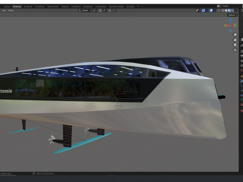 Artemis hydrofoil electric ferry EF 24 3Dモデル