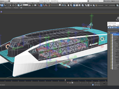 Artemis hydrofoil electric ferry EF 24 3Dモデル