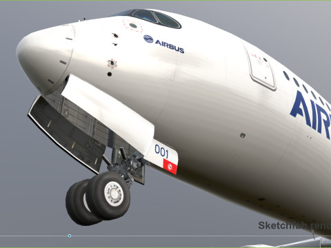 Airbus A350 1000 Home livery 3D 모델
