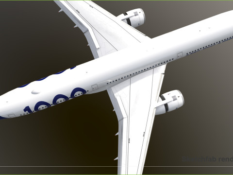 Airbus A350 1000 Home livery 3D 모델