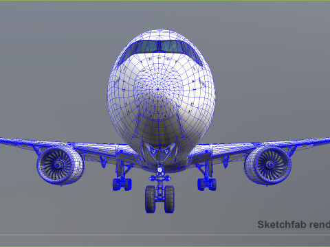Airbus A350 1000 Home livery 3D 모델