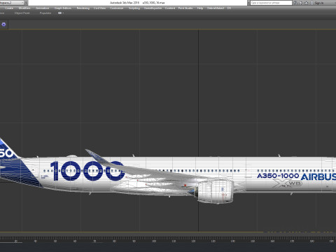 Airbus A350 1000 Home livery 3D 모델