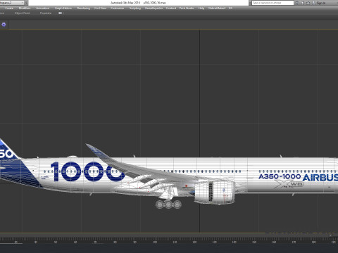 Airbus A350 1000 Home livery 3D 모델