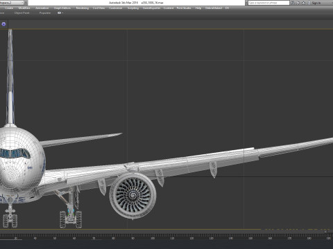 Airbus A350 1000 Home livery 3D 모델