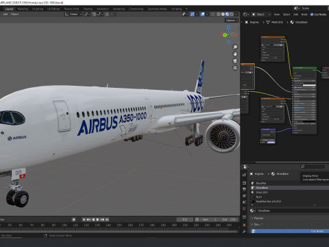 Airbus A350 1000 Home livery 3D 모델