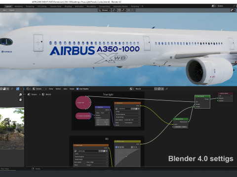 Airbus A350 1000 Home livery 3D 모델