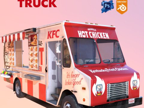 Morgan Olson KFC Nashville Food Truck 3D Модель