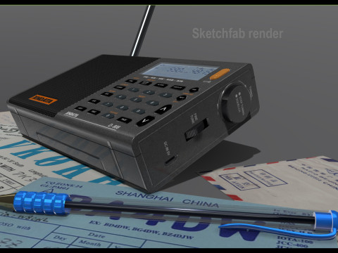 XHDATA D-808 Multi Band Portable Radio Modelo 3D