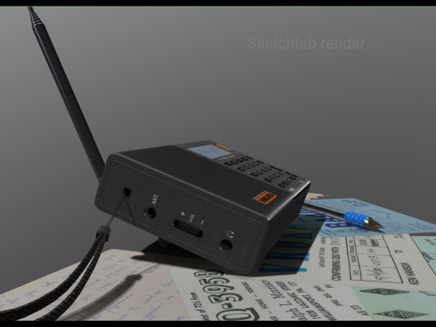 XHDATA D-808 Multi Band Portable Radio Modelo 3D