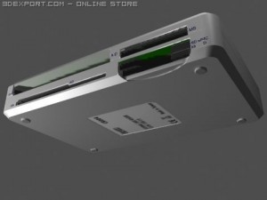 sweex external card reader 3D Model