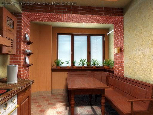 kitchen italy Model 3D .c4d .max .obj .3ds .fbx .stl .blend