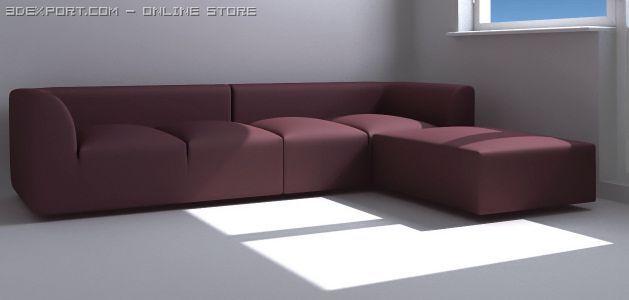 divan 3D Модель .c4d .max .obj .3ds .fbx .stl .blend 