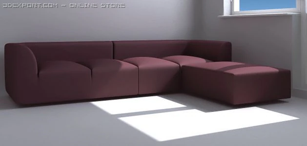 divano Modello 3D .c4d .max .obj .3ds .fbx .stl .blend 