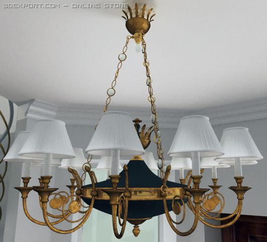 chandelier girandole 3Dモデル .c4d .max .obj .3ds .fbx .stl .blend