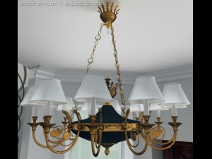 chandelier + girandole Model 3D