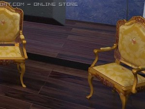 armchair gold Model 3D