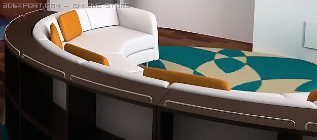 divan (sofa) kalinka49 3D Model .c4d .max .obj .3ds .fbx .stl .blend 