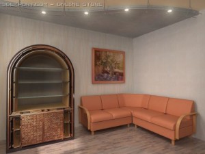 divan (sofa) + dresser + pct Model 3D