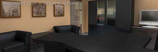furniture office Model 3D .c4d .max .obj .3ds .fbx .stl .blend
