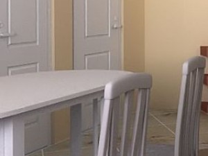table chair door Model 3D