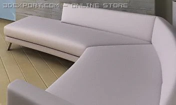 divano letto moderno Modello 3D .c4d .max .obj .3ds .fbx .stl .blend 