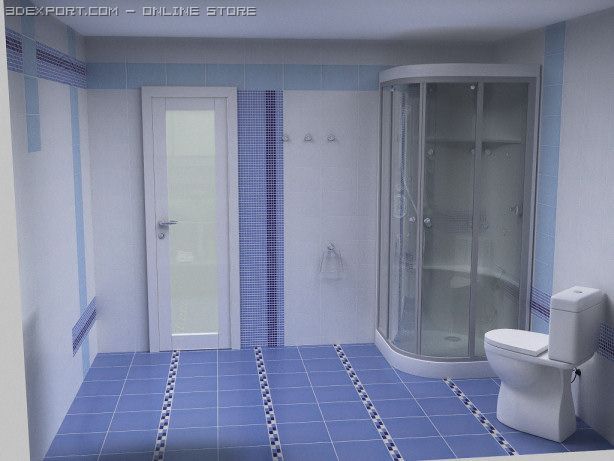 full bathroom project 3D Модель .c4d .max .obj .3ds .fbx .stl .blend