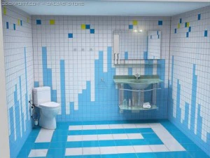 повний проект ванної кімнати 3D Модель