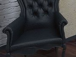 black armchair Model 3D