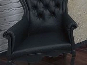 black armchair 3D Model