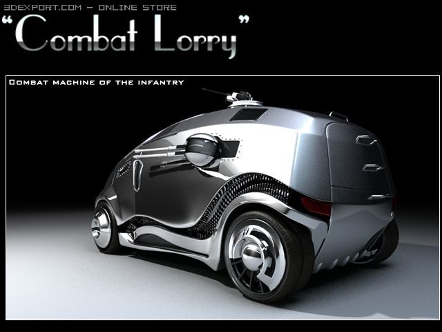 combat lorry 3D Model .c4d .max .obj .3ds .fbx .stl .blend 
