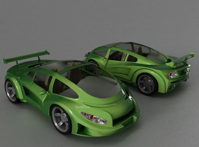 concept car 3D Model .c4d .max .obj .3ds .fbx .stl .blend 