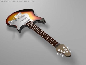 electric guitar ritm  solo 3D Модель