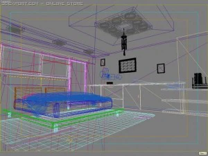bedroom high tech minimalism 3D Model