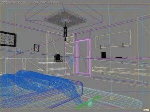 bedroom high tech minimalism 3D Model