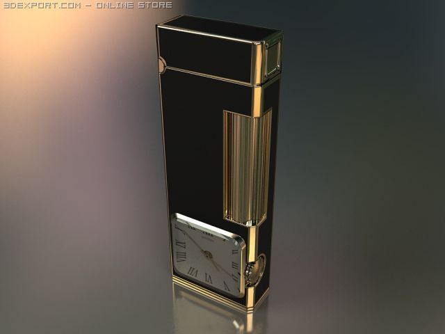 fashion lighter with clocks 3D Модель .c4d .max .obj .3ds .fbx .stl .blend 