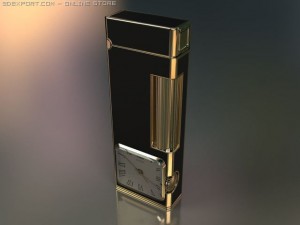 fashion lighter with clocks 3D Модель