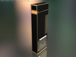 fashion lighter with clocks 3D Модель