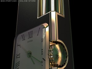 fashion lighter with clocks 3D Модель