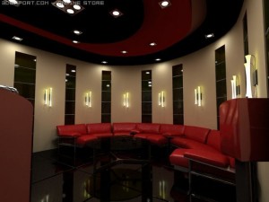 private cinema hall Modelo 3D