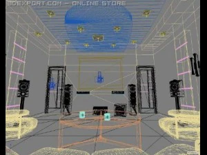 private cinema hall 3D Model