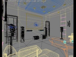 private cinema hall Modelo 3D