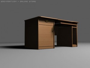 computer table 3D 模型