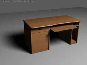 computer table 3D 模型