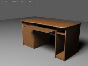 computer table 3D 模型