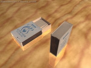 russian matches Model 3D